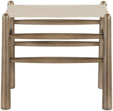 Santos - Faux Leather Upholstered Bench - Walnut Frame