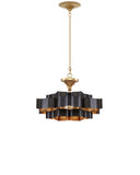 Grand Lotus Small Black Chandelier