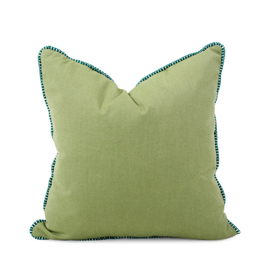 20 x 20 Outdoor Pillow with Dec Cord- Seascape Moss- Poly Insert