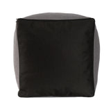 Qivuit Gray Square Pouf