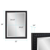 Beaded Vanity Mirror - Black