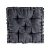 Square Large Pillow Seating Floor Cushion, Charcoal