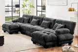 CLOUDIES 173" 4 Seater Sofa with 2 Ottomans