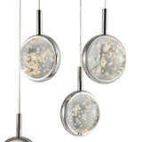 Bubbling Glow Rectangular Chandelier // Chrome