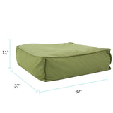 Outdoor Square Floor Pouf- Seascape Moss
