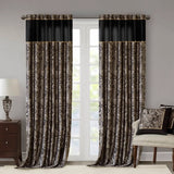 Wholesale Paisley Jacquard Window Panel Pair (2), Black