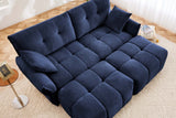 CHARLOTTE 78" 2-Seater Sofa with 2 Ottomans