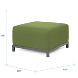 Axis Ottoman Seascape Moss Titanium Frame