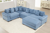 DESEO 196" Sectional Sofa with Ottoman