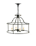 Fitzjames Black Semi-Flush Mount