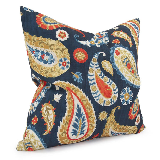 24 x 24 Pillow Boteh Indigo - Down Insert