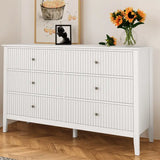 Wholesale 47" 6-Drawer Fluted Dresser, Eco-Friendly & Water-Resistant