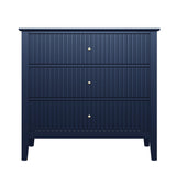 Fluted 32 Inch Wide Nightstand For Bedroom, Large Nightstand