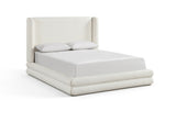 Chandra - Linen Textured Fabric Upholstered Bed
