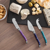 French Home 3 Piece Laguiole Cheese Knives - Plum Rose