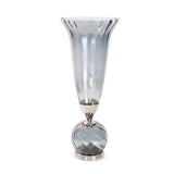 Ayers Smoked Glass Trumpet Vase Short