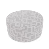 Indoor/Outdoor Universal Round Ottoman Syros Fog Cover Only