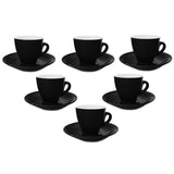 Lorren Home Porcelain Espresso Cups & Saucers, Set of 6