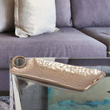 Hammered Organic Gold Aluminum Tray- Small