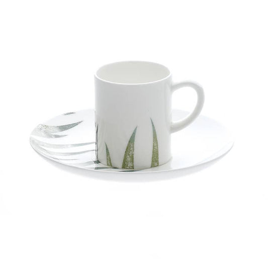 Avva Fern Bone China Espresso Cup & Saucer