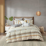 Sable Yellow Stripes Comforter/Duvet Cover Mini Set