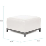 Axis Ottoman Atlantis White Titanium Frame