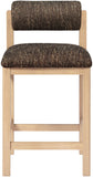 Roundhill - Fabric Counter Stool - Natural Frame