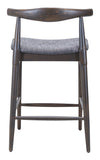 Tuzka Counter Stool (Set of 2) Gray & Espresso