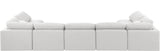 Indulge - Linen 7 Piece Modular U-Shaped Sectional - White