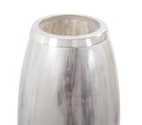 Sivas Glass Vase with Silver Accents- Short