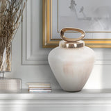 Reza Glass Urn with Ornate Metal Top- Small