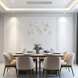Bubbling Glow Rectangular Chandelier // Chrome
