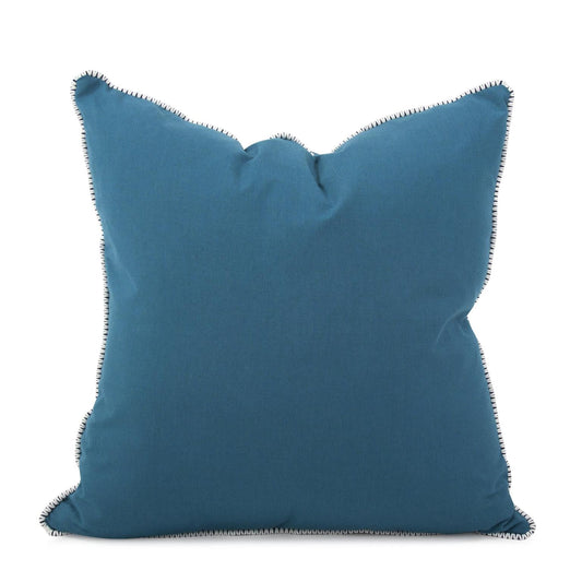 24 x 24 Outdoor Pillow with Dec Cord- Seascape Turquoise- Poly Insert