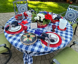 Blue and White Tablecloth