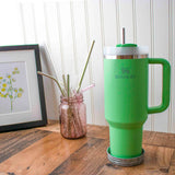 Extra Long 11 ¾" Safer Rounded End Stainless Steel Straws for Half Gallon Mason Jars 4 Pack
