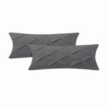 400TC Cotton Sateen Solid Pintuck Body Pillowcases (Set Of 2)