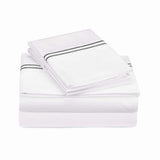 400TC Double Embroidery Cotton Sateen Solid All-In Bedding Bundle