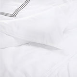 400TC Triple Embroidery Cotton Sateen Solid Bedding Bundle