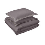 400TC Luxurious Triple Embroidery Cotton Sateen Solid All-In Bedding Bundle