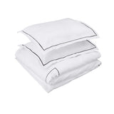 400TC Single Embroidery Cotton Sateen Solid All-In Bedding Bundle