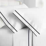 400TC Embroidery & Border Cotton Sateen Solid Sheet set