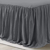 400TC Cotton Sateen Solid Ruffle Bedspread Set