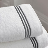 Cotton Triple Embroidered Bath Towels (Set of 2)