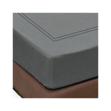 400TC Luxurious Double Embroidery Sateen Solid Cotton Fitted Sheet