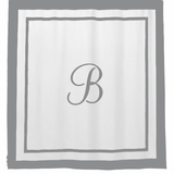 Border Frame Cotton Shower Curtain