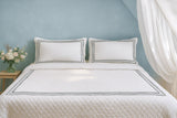 Classic Border Diamond Knitted Cotton Coverlet