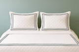 Classic Border Diamond Knitted Cotton Coverlet