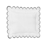 Allena 400TC Cotton Scallop Embroidery Sateen Microcheck Euro Sham