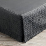 400TC Cotton Horizontal Textured Quilted Tailored Bed skirt