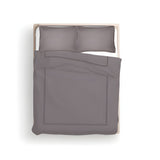 400TC Cotton Luxurious Double Embroidery Sateen Solid Duvet Cover Set